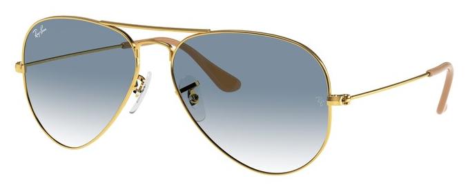 Ray-Ban  RB3025L 001/3F AVIATOR LARGE METAL (L)